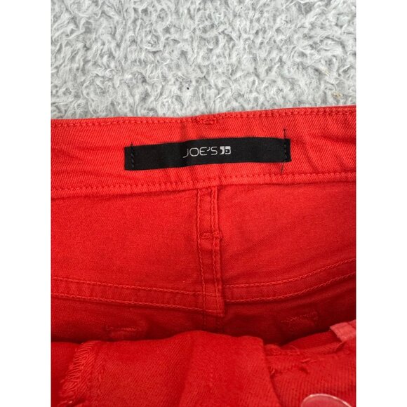 Joes Womens Red Hot Lace-Up Front Fabric Shorts Size 28 NWT Cotton Blend Casual - Picture 6 of 11